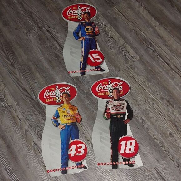 Coca Cola Racing Family mini standups Set of 3  New - Picture 1 of 5